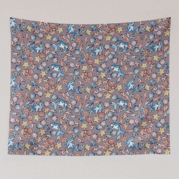 Item preview, Sharks and Seashells  designed and sold by lacychenault.