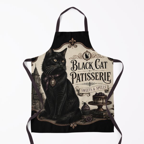 Item preview, Black Cat Patisserie Black Cat Halloween Gothic Storybook Art designed and sold by RoyesButler.