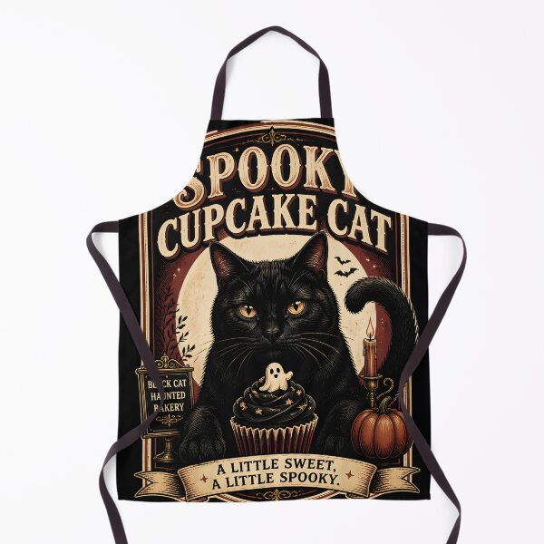Item preview, Spooky Cupcake Cat Black Cat Halloween Retro Poster designed and sold by RoyesButler.