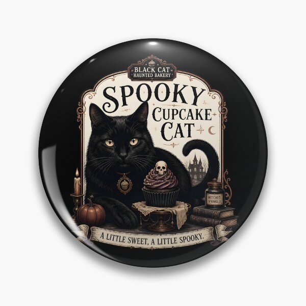 Item preview, Spooky Cupcake Cat Black Cat Halloween Gothic Storybook Art designed and sold by RoyesButler.