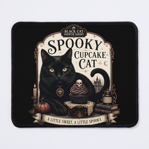 Item preview, Spooky Cupcake Cat Black Cat Halloween Gothic Storybook Art designed and sold by RoyesButler.