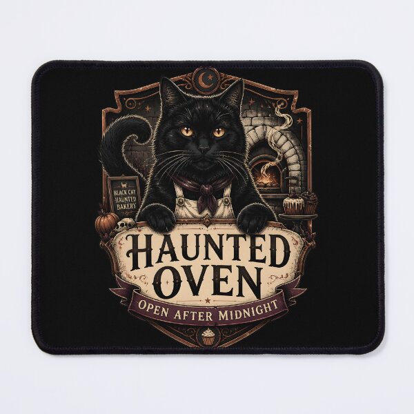 Item preview, Haunted Oven Black Cat Halloween Gothic Storybook Art designed and sold by RoyesButler.