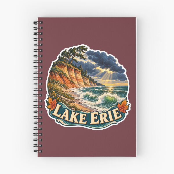 Item preview, Lake Erie Vintage Canadian Great Lakes Travel Print designed and sold by PinUpPizzazz.