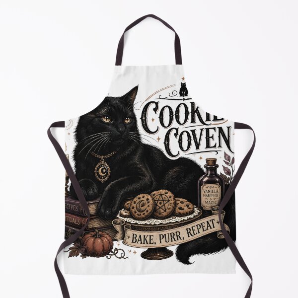 Item preview, Cookie Coven Black Cat Halloween Gothic Storybook Art designed and sold by RoyesButler.