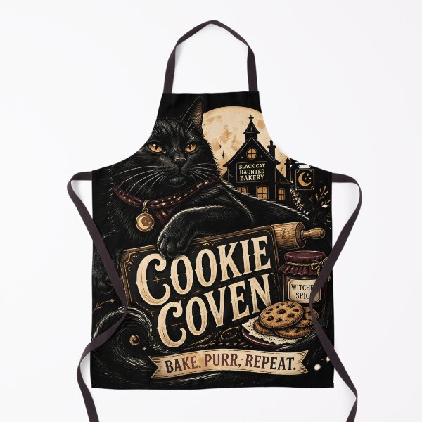 Item preview, Cookie Coven Black Cat Halloween Retro Poster designed and sold by RoyesButler.