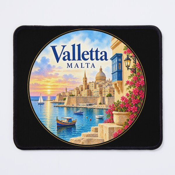 Item preview, Valletta Malta Mediterranean Watercolor Travel Art designed and sold by GusiaTreasures.