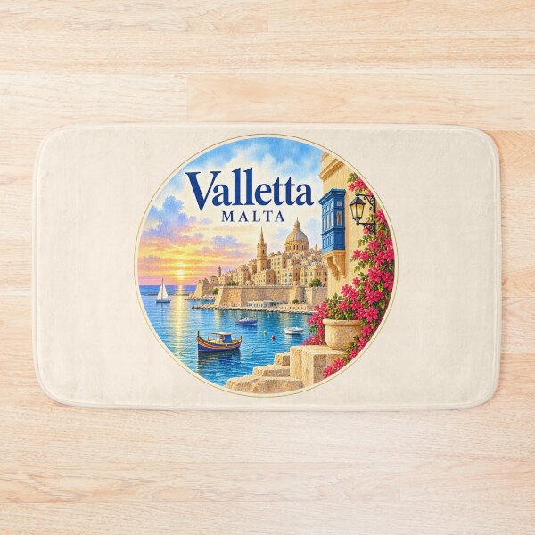 Item preview, Valletta Malta Mediterranean Watercolor Travel Art designed and sold by GusiaTreasures.