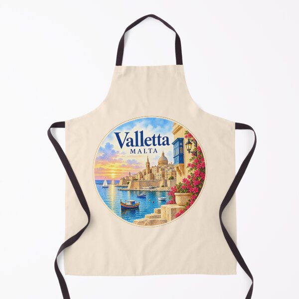 Artikelvorschau, Valletta, Malta, Mittelmeer, Aquarell-Reisekunst entworfen und verkauft von GusiaTreasures.