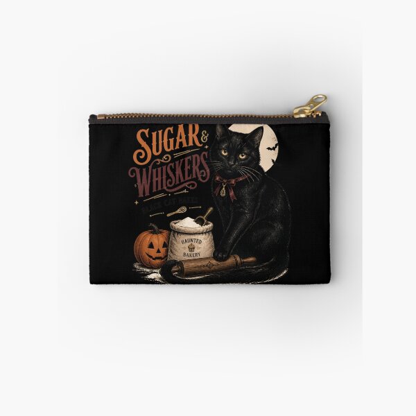 Item preview, Sugar & Whiskers Black Cat Halloween Retro Poster designed and sold by RoyesButler.