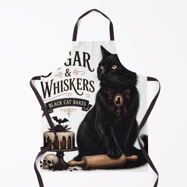 Item preview, Sugar & Whiskers Black Cat Halloween Gothic Storybook Art designed and sold by RoyesButler.