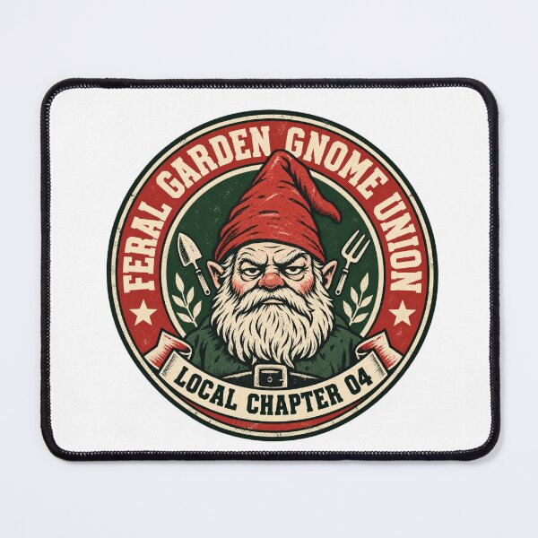 Item preview, Feral Garden Gnome Union Parody Logo Tee designed and sold by Inkworksbyshery.