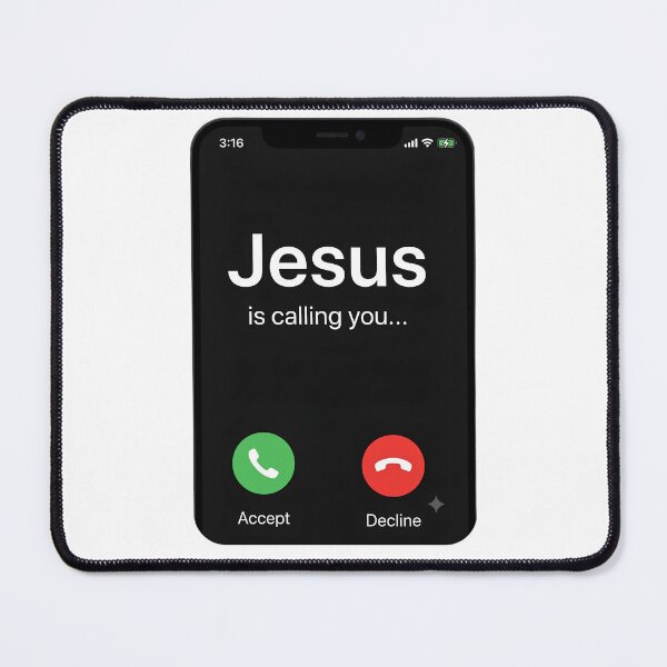 Item preview, Find Jesus is Calling You Accept Decline Phone Screen Seligious Salvation Humor designed and sold by Space Ghettos.