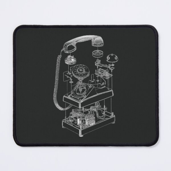 Item preview, Vintage Rotary Telephone Anatomy - Retro Tech Sketch designed and sold by The Blueprint Archive.