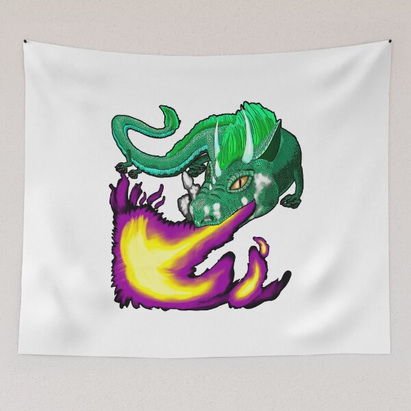 Item preview, The Green Dragon of the Purple Flame designed and sold by Colmeia de Ideias.