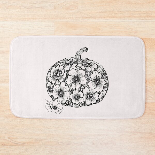 Item preview, Elegant Gothic Pumpkin with Black Flowers – Halloween Aesthetic Design designed and sold by VibranPalette.