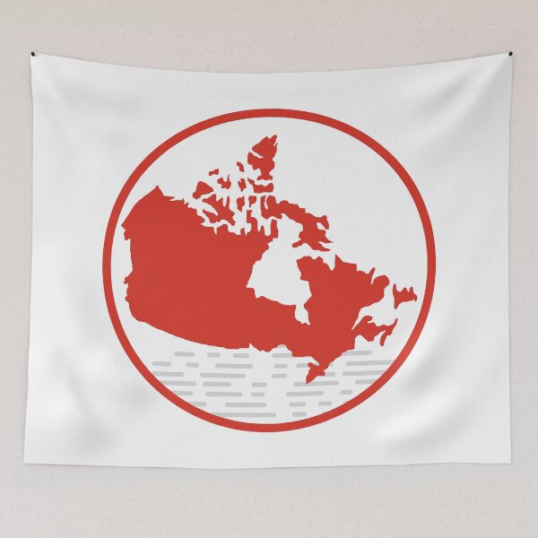 Item preview, Canada Map Silhouette Red Circle Emblem Canadian Pride Patriotic Design designed and sold by ChenryConcepts.