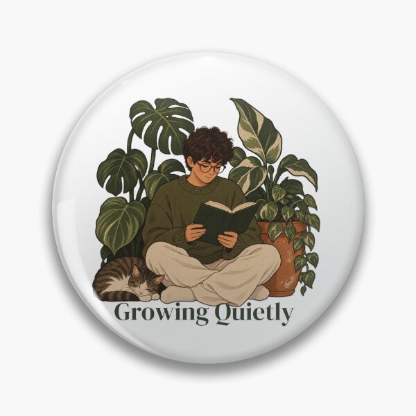 Item preview, Growing Quietly – Cozy Introvert Plant Reader designed and sold by FashionDollQtr.