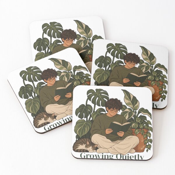 Item preview, Growing Quietly – Cozy Introvert Plant Reader designed and sold by FashionDollQtr.