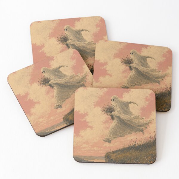 Item preview, Ghost Leaping With a Wildflower Bouquet designed and sold by Bubblaco.