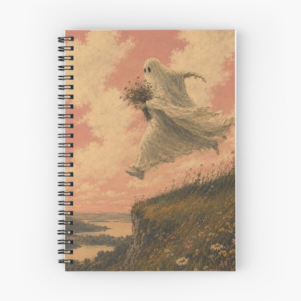 Item preview, Ghost Leaping With a Wildflower Bouquet designed and sold by Bubblaco.