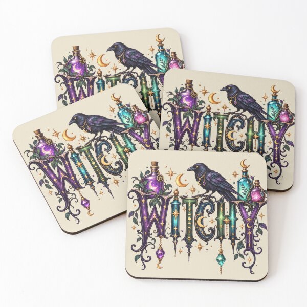 Item preview, Witchy Raven Apothecary for Gothic Women designed and sold by POD DYNASTY | Original Print On Demand T-Shirt Graphics.