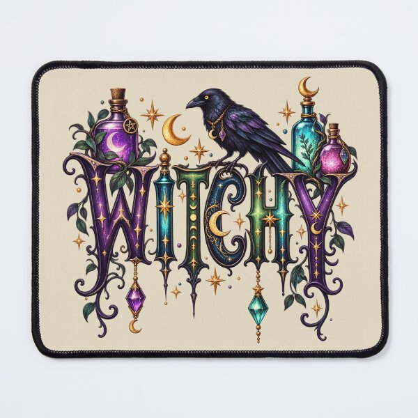 Item preview, Witchy Raven Apothecary for Gothic Women designed and sold by POD DYNASTY | Original Print On Demand T-Shirt Graphics.