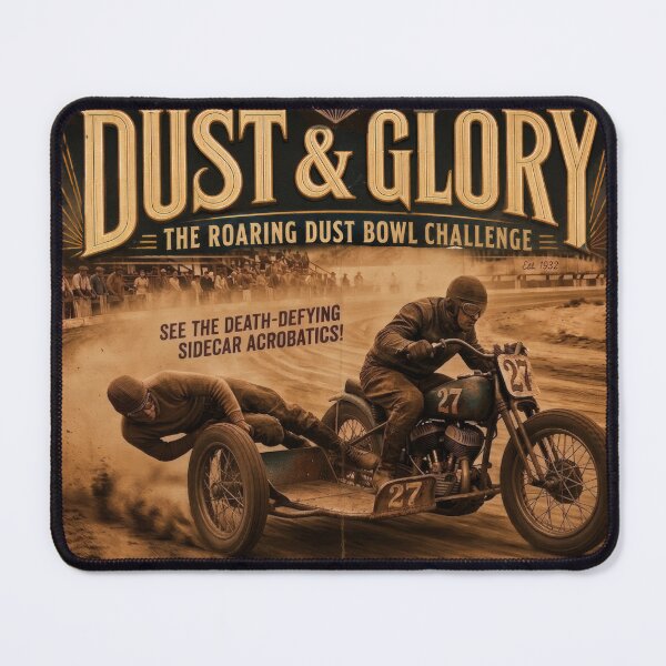Item preview, Dust & Glory Vintage Sidecar Racing Poster 1936 designed and sold by thirtyonestars.