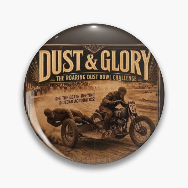 Item preview, Dust & Glory Vintage Sidecar Racing Poster 1936 designed and sold by thirtyonestars.