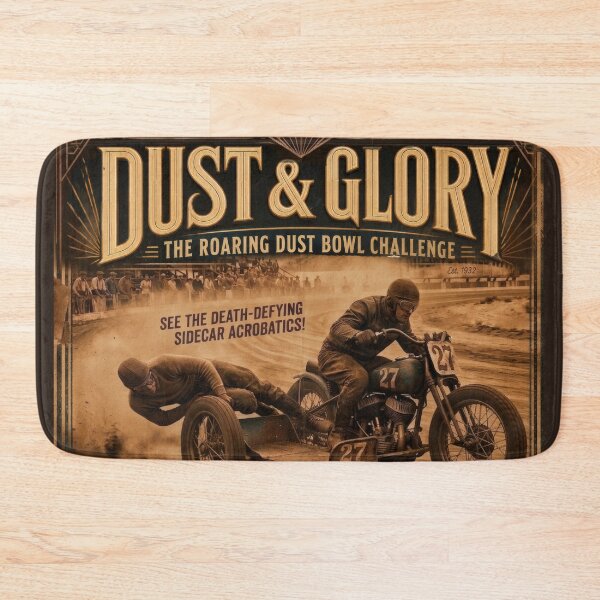 Item preview, Dust & Glory Vintage Sidecar Racing Poster 1936 designed and sold by thirtyonestars.