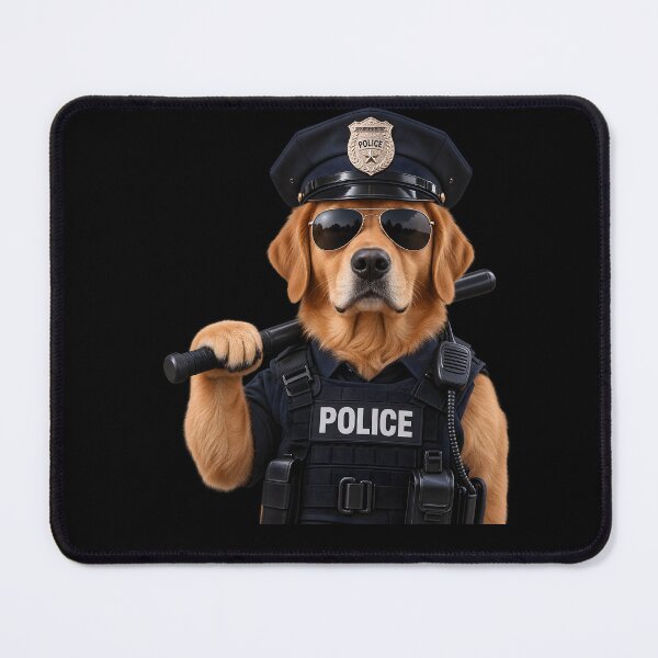 Item preview, Cool Golden Retriever Police Officer With Sunglasses - POLICE DOG designed and sold by Lozarux.