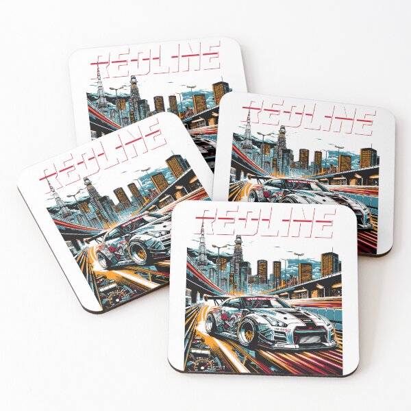 Item preview, The Redline Street Racer JDM Synthwave Art designed and sold by 9reinc.