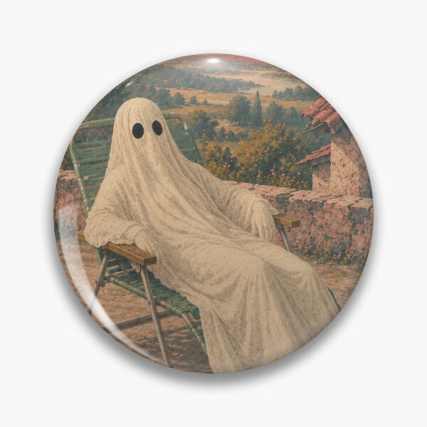 Item preview, Ghost Relaxing in a Wildflower Garden designed and sold by Bubblaco.