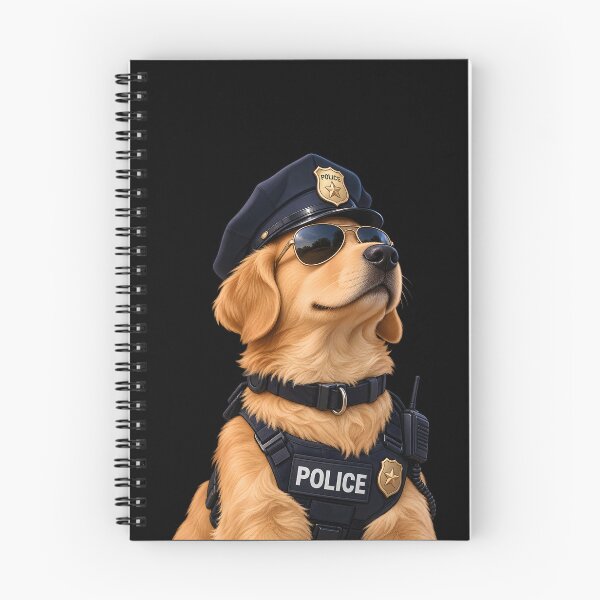 Item preview, Proud Golden Retriever Police Officer Portrait - POLICE DOG designed and sold by Lozarux.