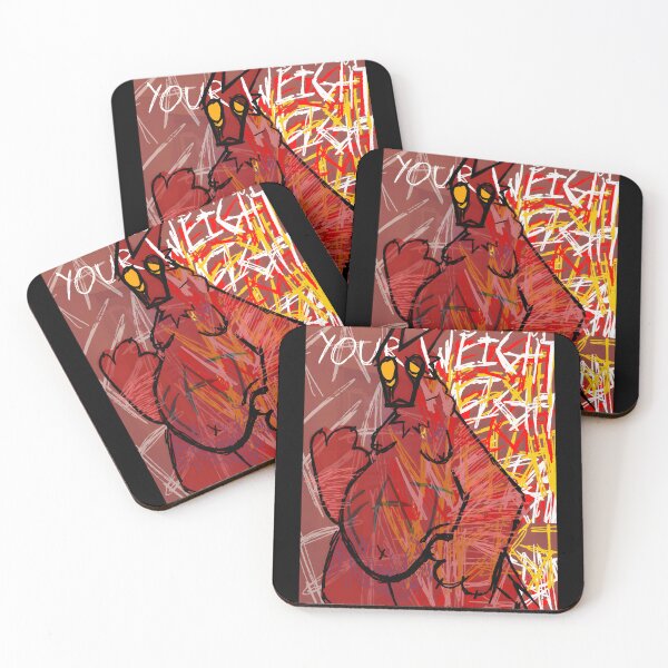 Item preview, Concerned About Your Weight Red Creature Art designed and sold by Catsi-Nook-Art.