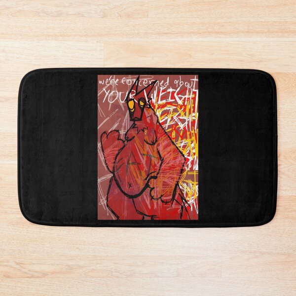 Item preview, Concerned About Your Weight Red Creature Art designed and sold by Catsi-Nook-Art.