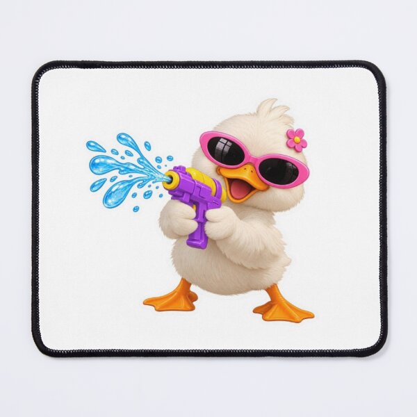 Item preview, Duck with Pink Sunglasses Shooting Water designed and sold by Snurly.