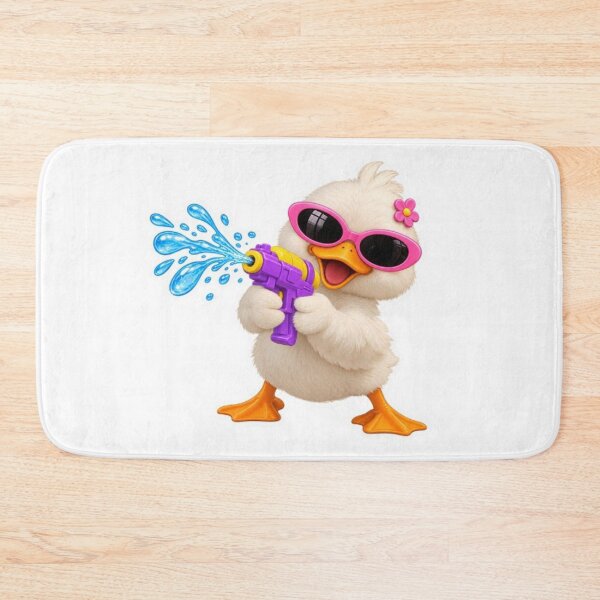 Item preview, Duck with Pink Sunglasses Shooting Water designed and sold by Snurly.