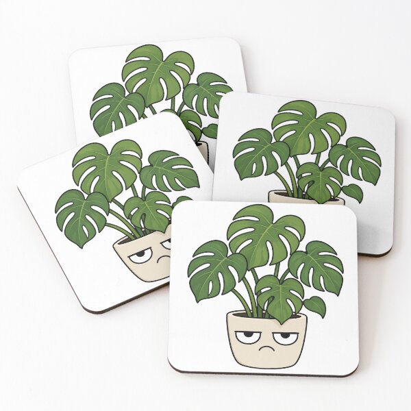 Item preview, Unimpressed Monstera Resting Bitch Face Cartoon designed and sold by Bitchy Little Things.