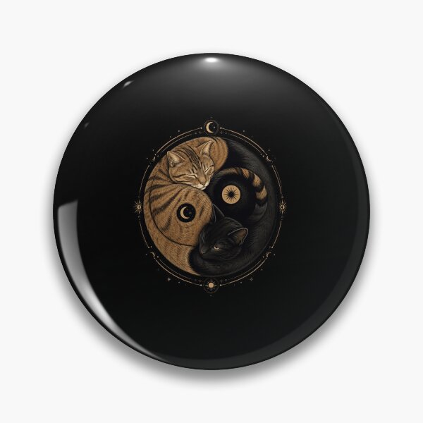 Item preview, Yin Yang Cats Celestial Moon Phase Illustration designed and sold by anapldv.