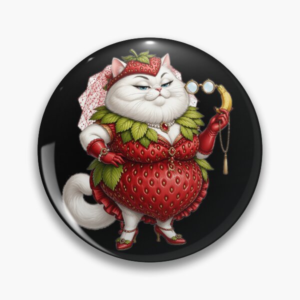 Item preview, Strawberry Cat — Fabulous Feline in Fruit Fashion designed and sold by flashARTstudio.