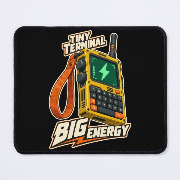 Item preview, Tiny Terminal Big Energy Yellow Retro Cyberdec designed and sold by Prime-Studio.