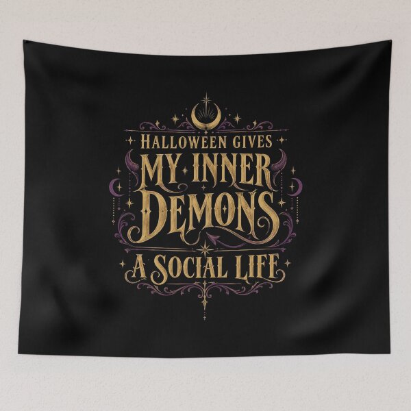 Item preview, Gothic Inner Demons Halloween Humor designed and sold by Meandmyshop.