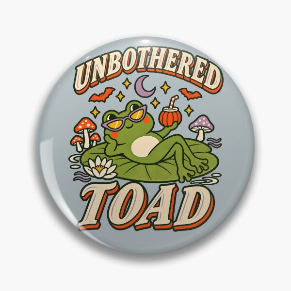 Item preview, Unbothered Toad Relaxed Lily Pad Frog designed and sold by  MAD's Recreation Studio.
