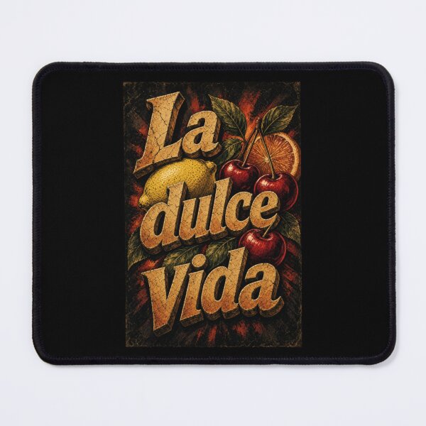 Item preview, La Dulce Vida Dark Vintage Citrus Cherry Poster designed and sold by HappyOops.