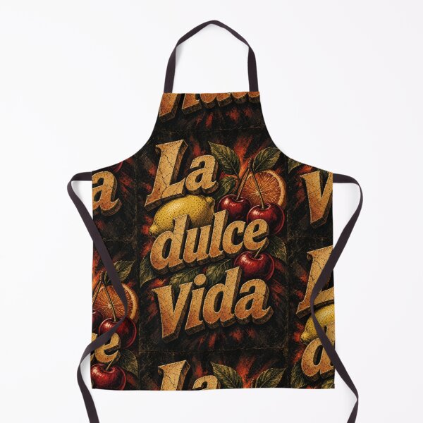 Item preview, La Dulce Vida Dark Vintage Citrus Cherry Poster designed and sold by HappyOops.