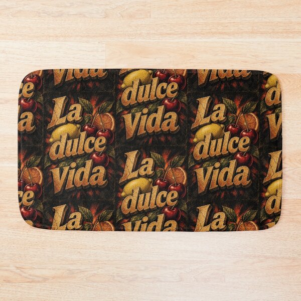 Item preview, La Dulce Vida Dark Vintage Citrus Cherry Poster designed and sold by HappyOops.