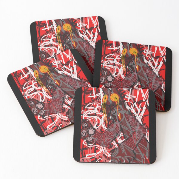 Item preview, Bold Abstract Red Expression Art designed and sold by Catsi-Nook-Art.