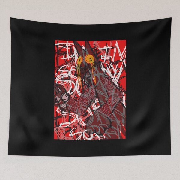 Item preview, Bold Abstract Red Expression Art designed and sold by Catsi-Nook-Art.