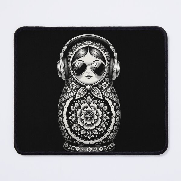Item preview, Matryoshka Doll Floral Headphones and Sunglasses Art designed and sold by anapldv.