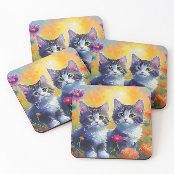 Item preview, Kittens and Wildflowers designed and sold by Jill Nightingale.